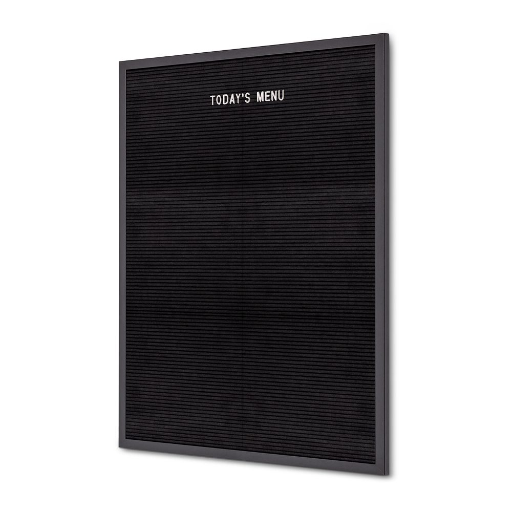 Letterboard Schwarz 60 x 80 cm mit schwarzem Rahmen, Showdown Displays