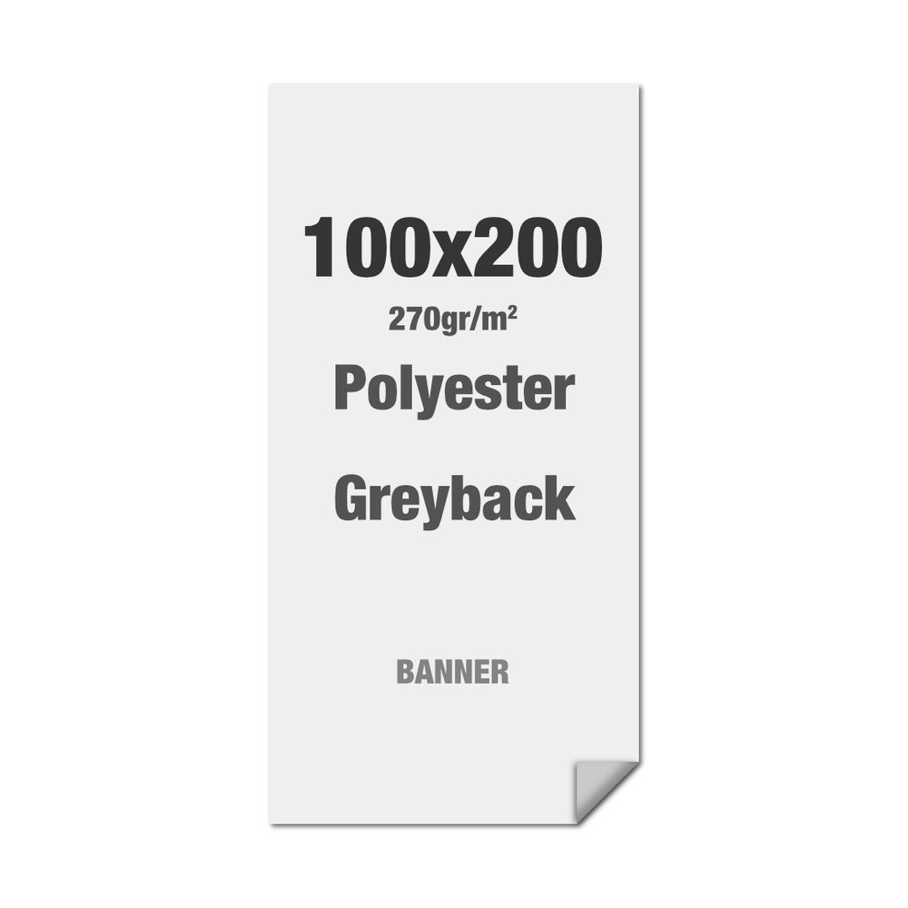 Polyester-Greyback 270 g/m² 100 x 200 cm PVC-Frei, Showdown Displays