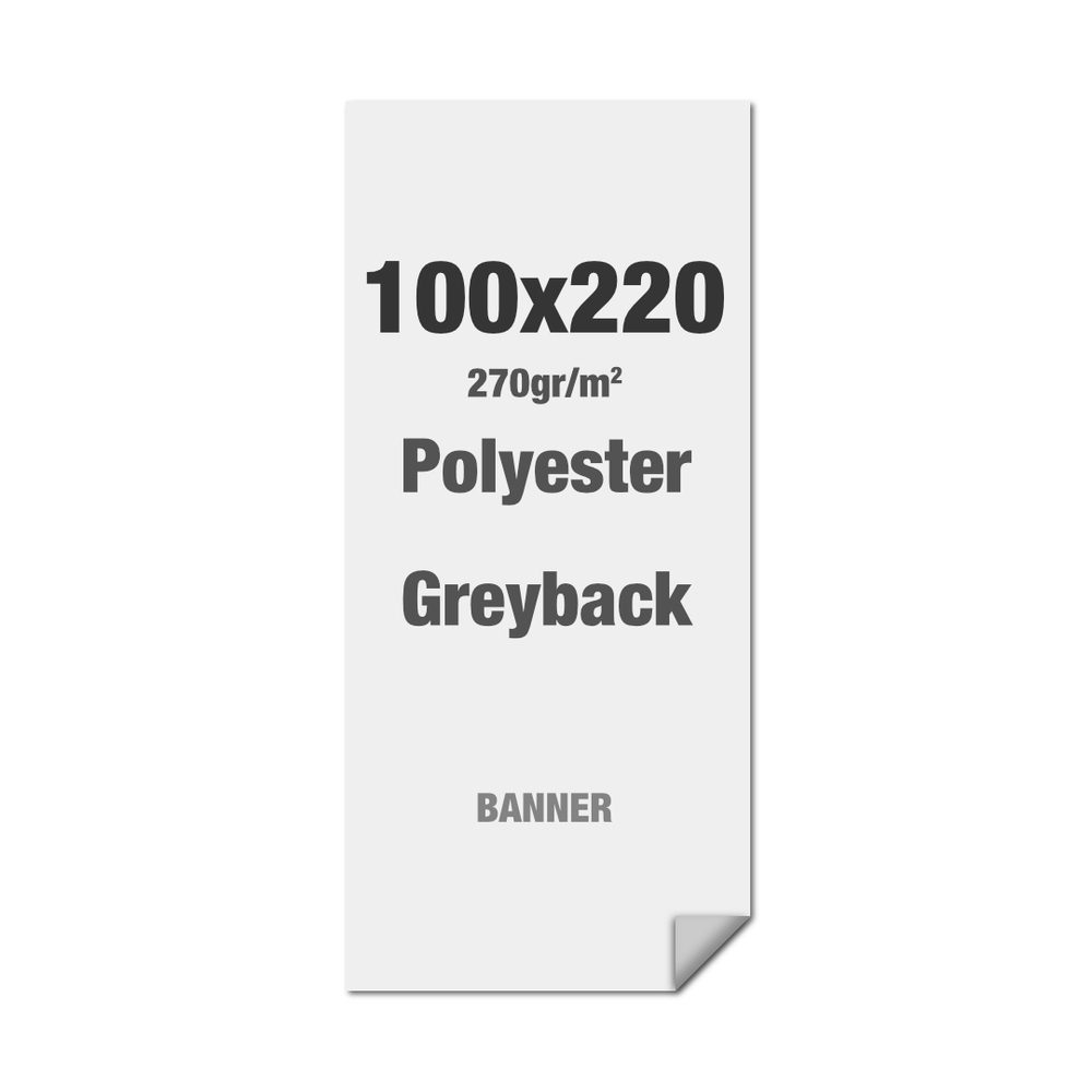 Polyester-Greyback 270 g/m² 100 x 220 cm PVC-Frei, Showdown Displays