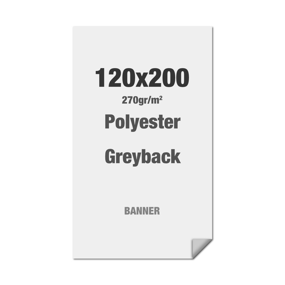 Polyester-Greyback 270 g/m² 120 x 200 cm PVC-Frei, Showdown Displays