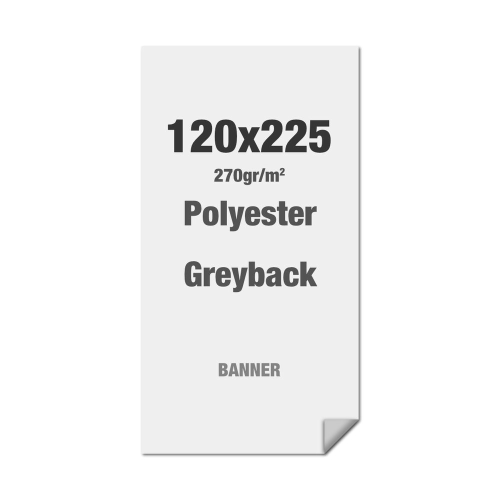 Polyester-Greyback 270 g/m² 120 x 225 cm PVC-Frei, Showdown Displays
