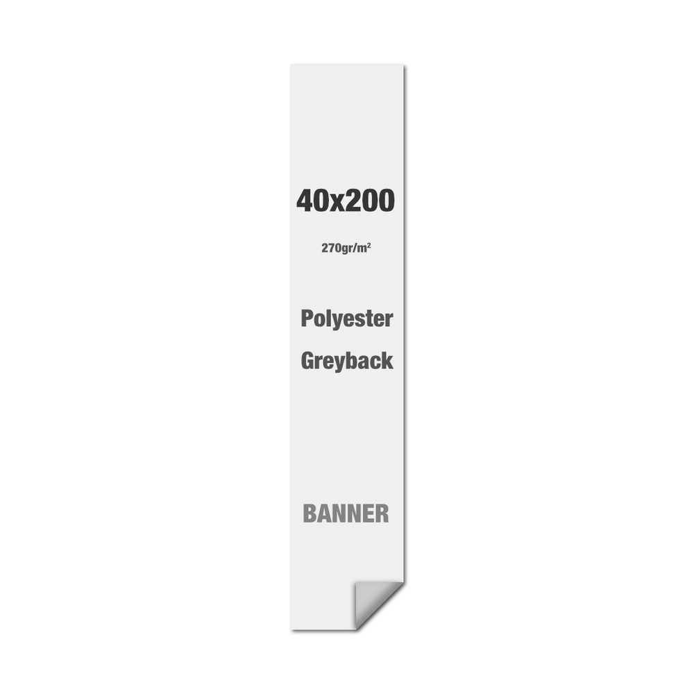 Polyester-Greyback 270 g/m² 40 x 200 cm PVC-Frei, Showdown Displays