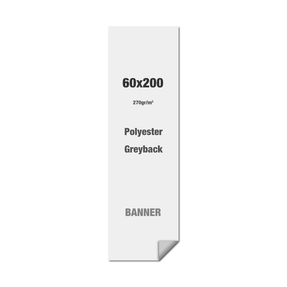 Polyester-Greyback 270 g/m² 60 x 200 cm PVC-Frei, Showdown Displays