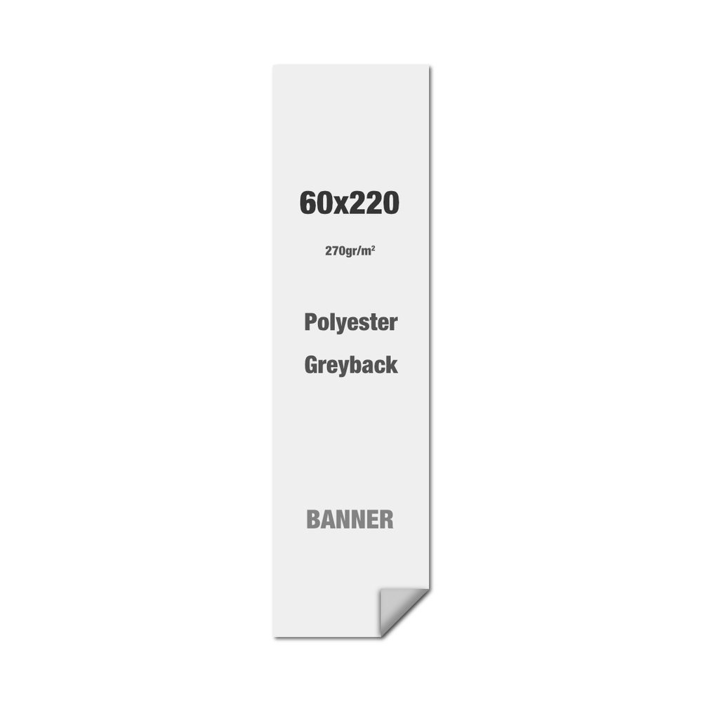 Polyester-Greyback 270 g/m² 60 x 220 cm PVC-Frei, Showdown Displays