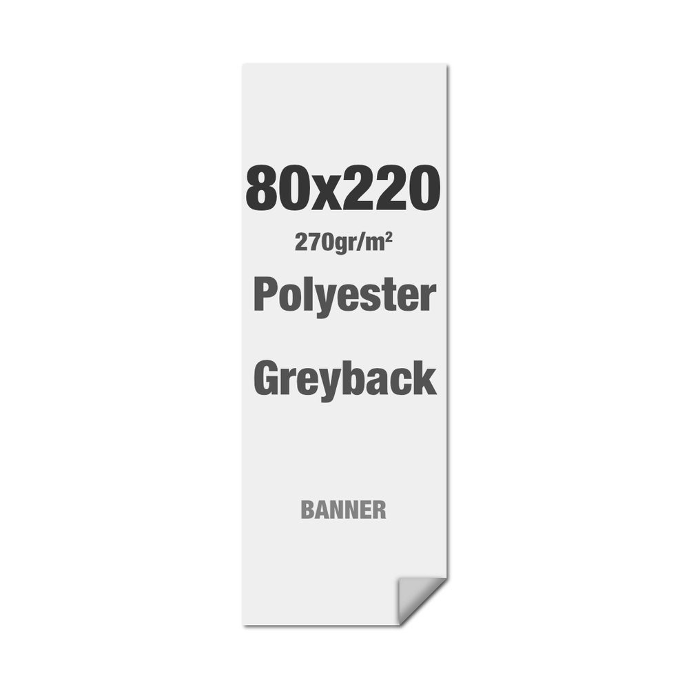 Polyester-Greyback 270 g/m² 80 x 220 cm PVC-Frei, Showdown Displays