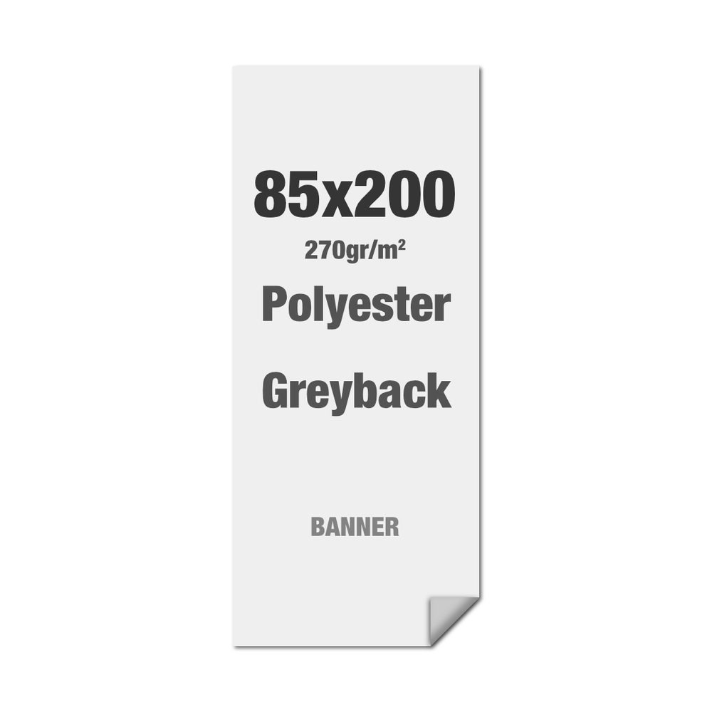 Polyester-Greyback 270 g/m² 85 x 200 cm PVC-Frei, Showdown Displays