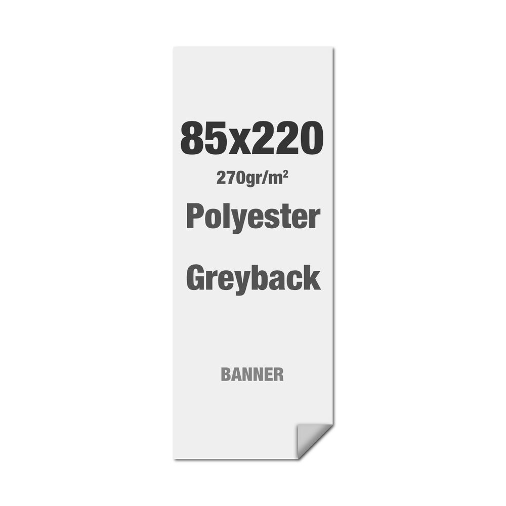 Polyester-Greyback 270 g/m² 85 x 220 cm PVC-Frei, Showdown Displays