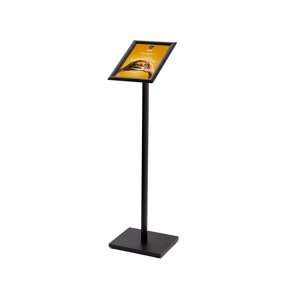Menüboard Design Standard Schwarz 25 mm Gehrungsecken A4, Showdown Displays