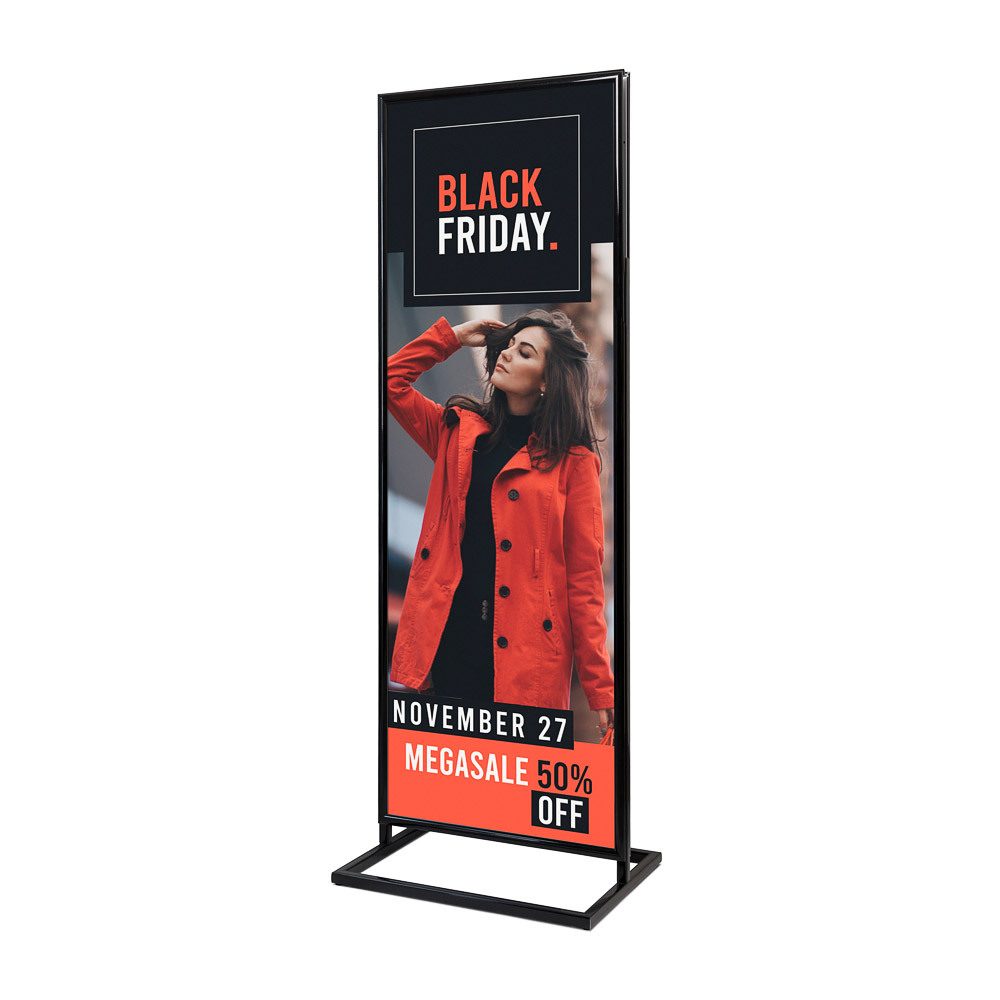 Poster Display Dekor Click 2xA1 Doppelseitig Schwarz, Showdown Displays