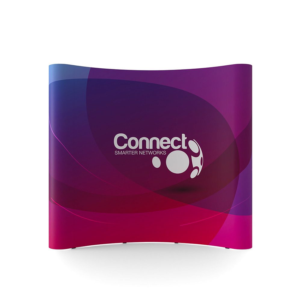 Pop-Up Magnetisch 3 x 3 Curved Soft Trolley, Showdown Displays