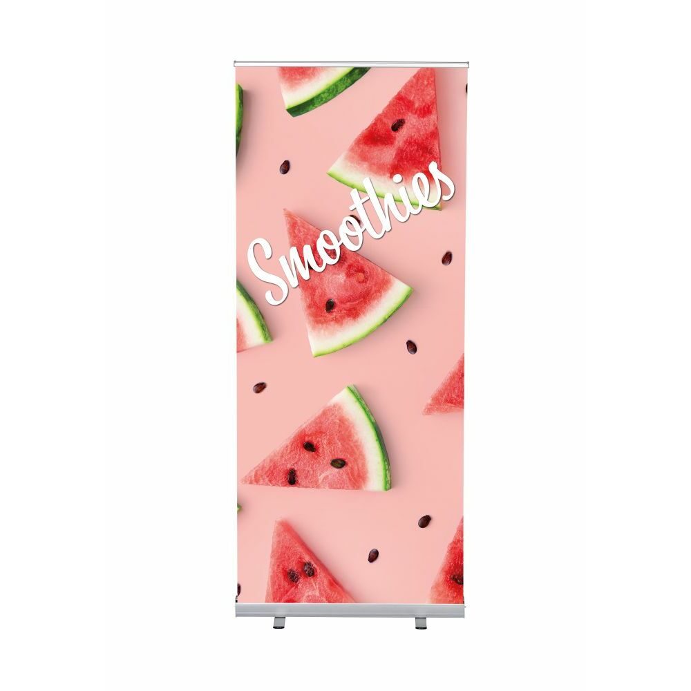 Roll-Banner Budget 85 Komplettset Motiv „Smoothies“, Showdown Displays