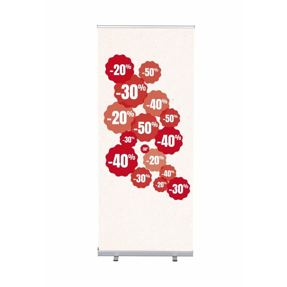 Roll-Banner Budget 85 Komplettset Motiv „Rabatt“, Showdown Displays