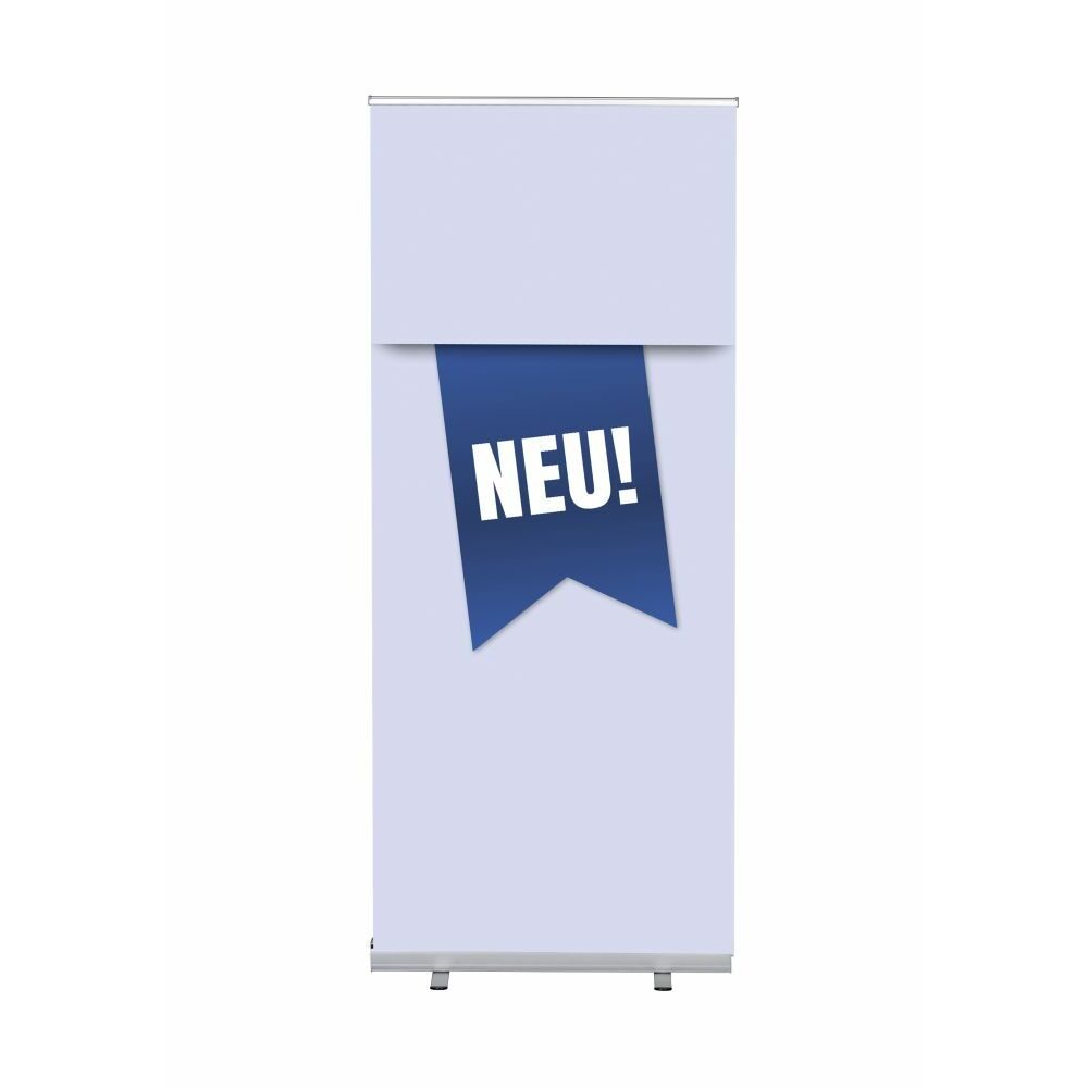 Roll-Banner Budget 85 Komplettset Motiv „Neu“ Blau Deutsch, Showdown Displays