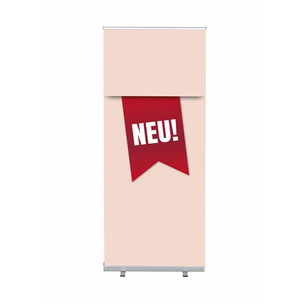 Roll-Banner Budget 85 Komplettset Motiv „Neu“ Rot Deutsch, Showdown Displays