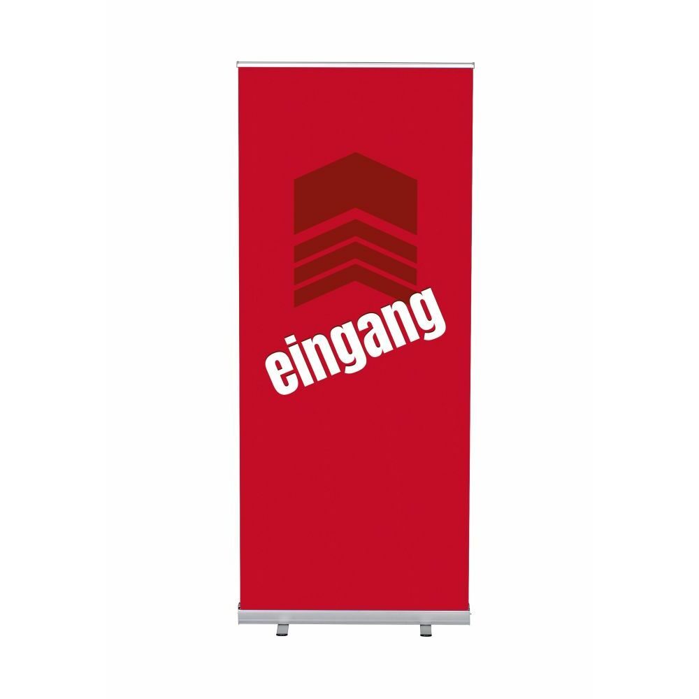 Roll-Banner Budget 85 Komplettset Motiv „Eingang“ Rot Deutsch, Showdown Displays