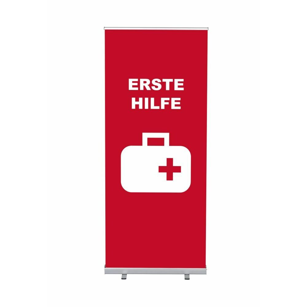 Roll-Banner Budget 85 Komplettset Motiv „Erste Hilfe“ Deutsch, Showdown Displays