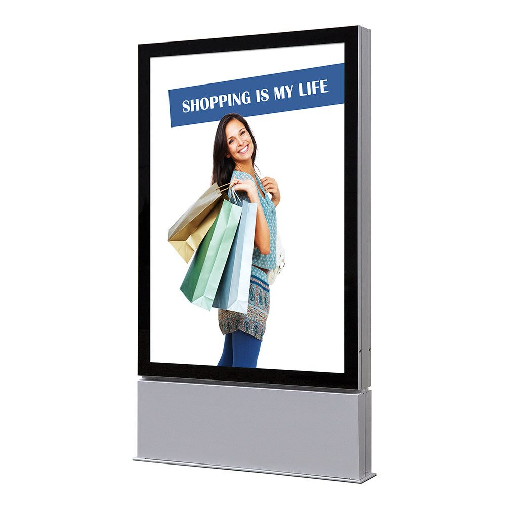 Plakatschaukasten Außen Premium LED - Freistehend (120 x 180), Showdown Displays