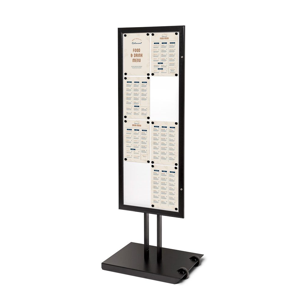 Menüständer Outdoor Schwarz 8 x 4 Einseitig, Showdown Displays