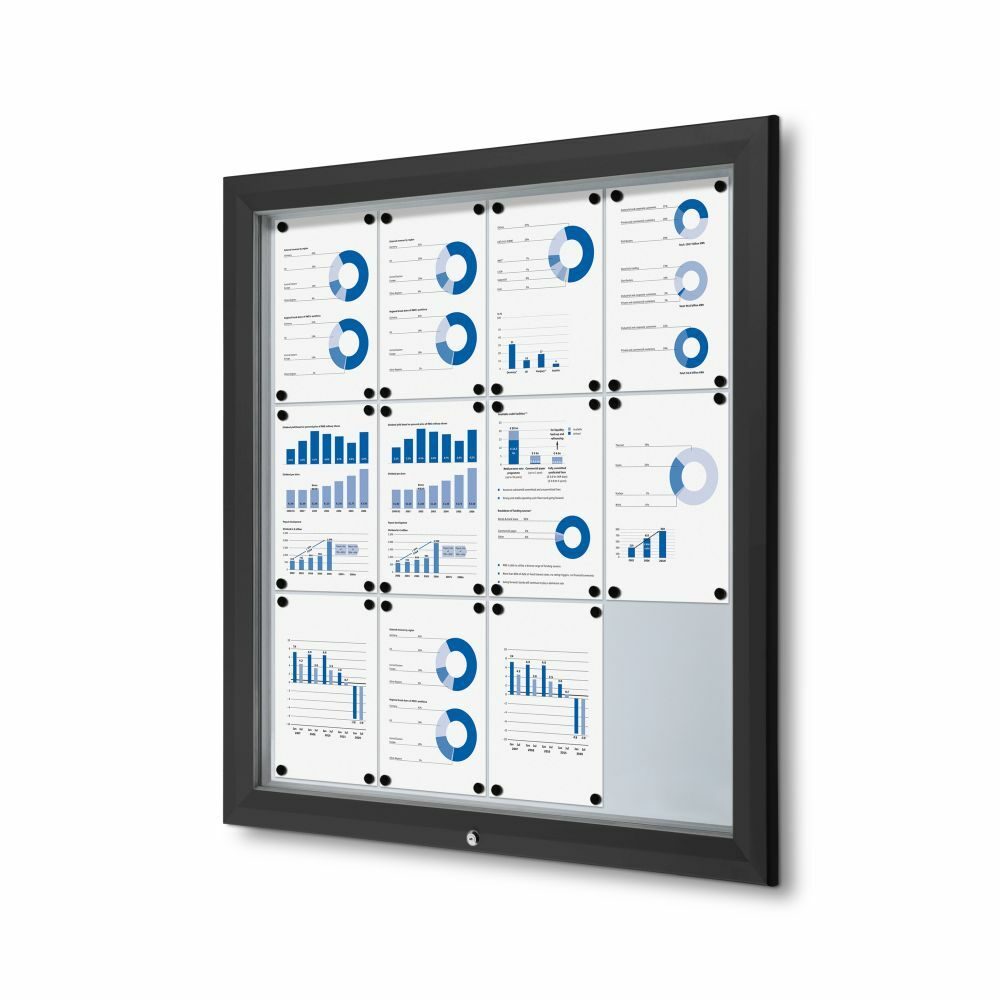 Schaukasten Außen Premium 12xA4 Schwarz, Showdown Displays