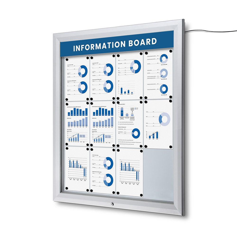 Schaukasten Außen Premium 12xA4 LED, Showdown Displays