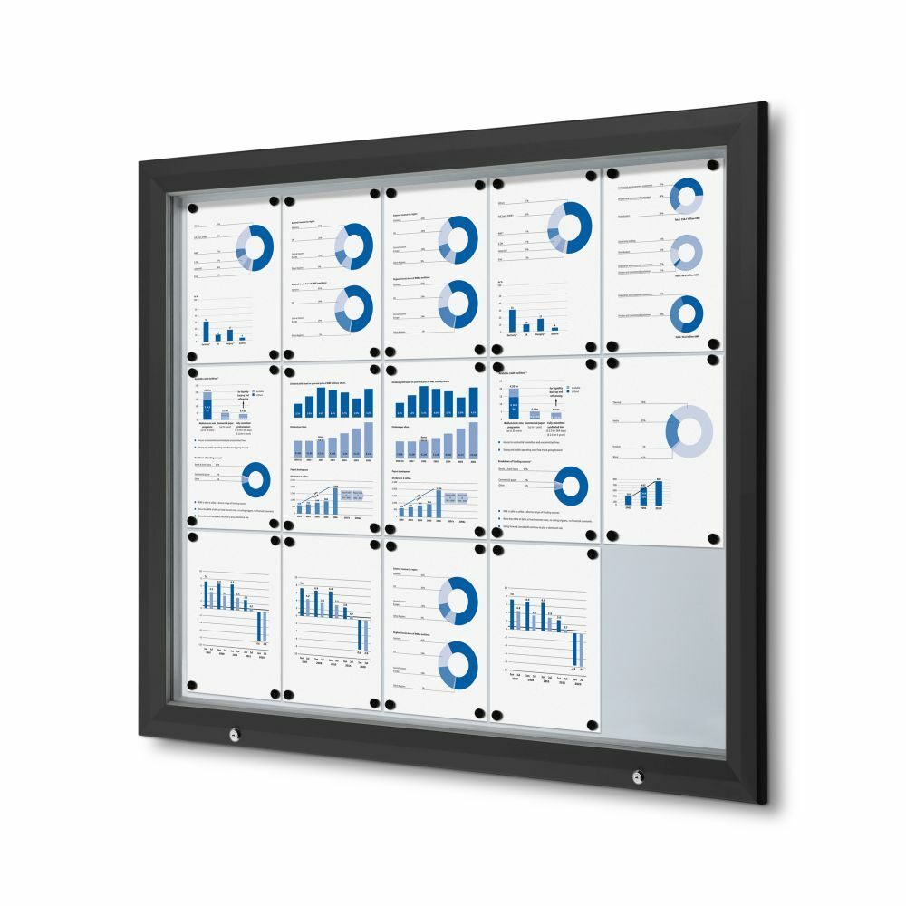 Schaukasten Außen Premium 15xA4 Schwarz, Showdown Displays