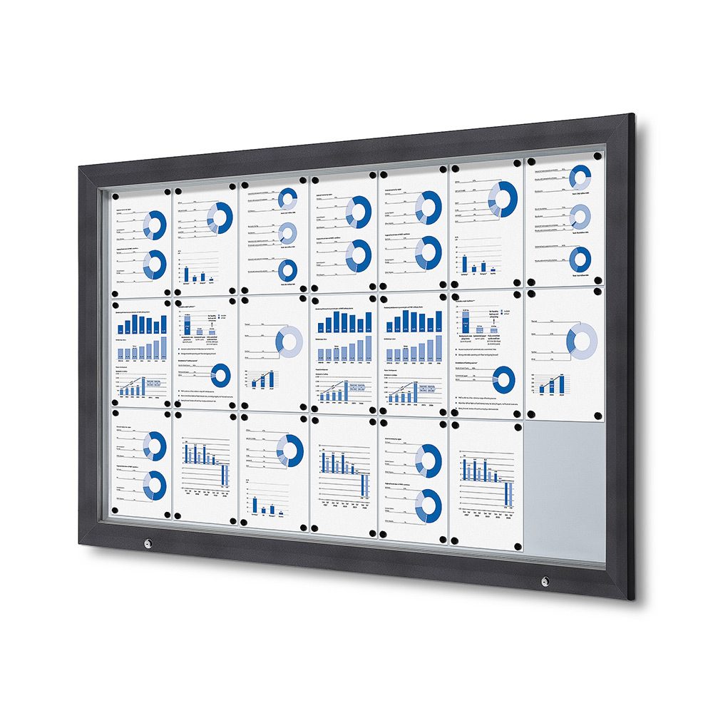 Schaukasten Außen Premium 21XA4 RAL 7016, Showdown Displays