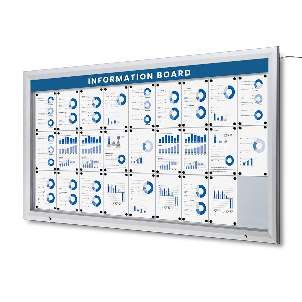 Schaukasten Außen Premium 27xA4 LED, Showdown Displays