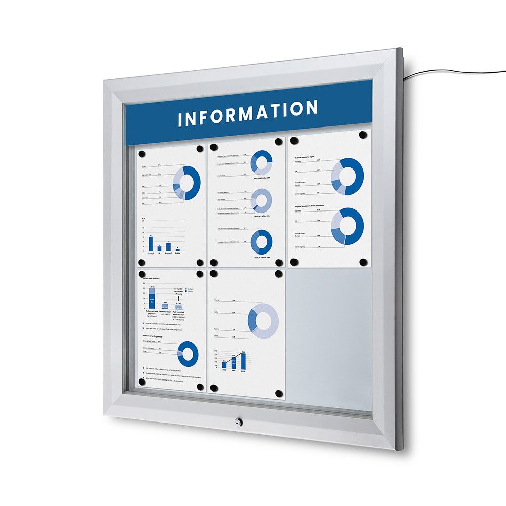 Schaukasten Außen Premium 6xA4 LED, Showdown Displays