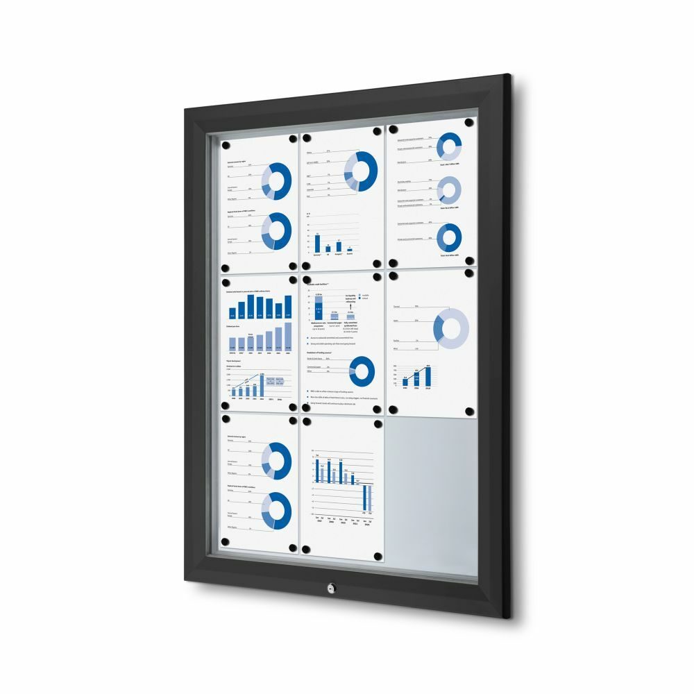 Schaukasten Außen Premium 9xA4 Schwarz, Showdown Displays