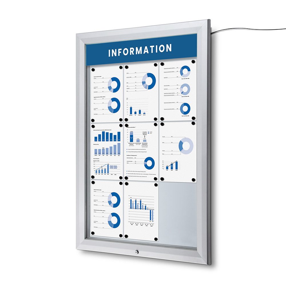 Schaukasten Außen Premium 9xA4 LED, Showdown Displays