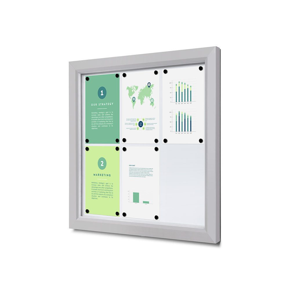 Abschließbarer Schaukasten Outdoor Slim 6 x A4, Showdown Displays