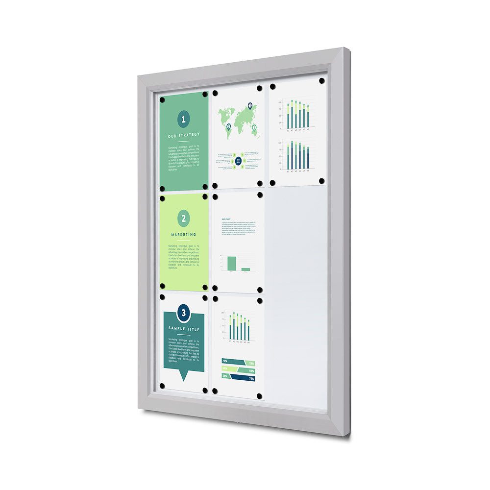 Abschließbarer Schaukasten Outdoor Slim 9 x A4, Showdown Displays