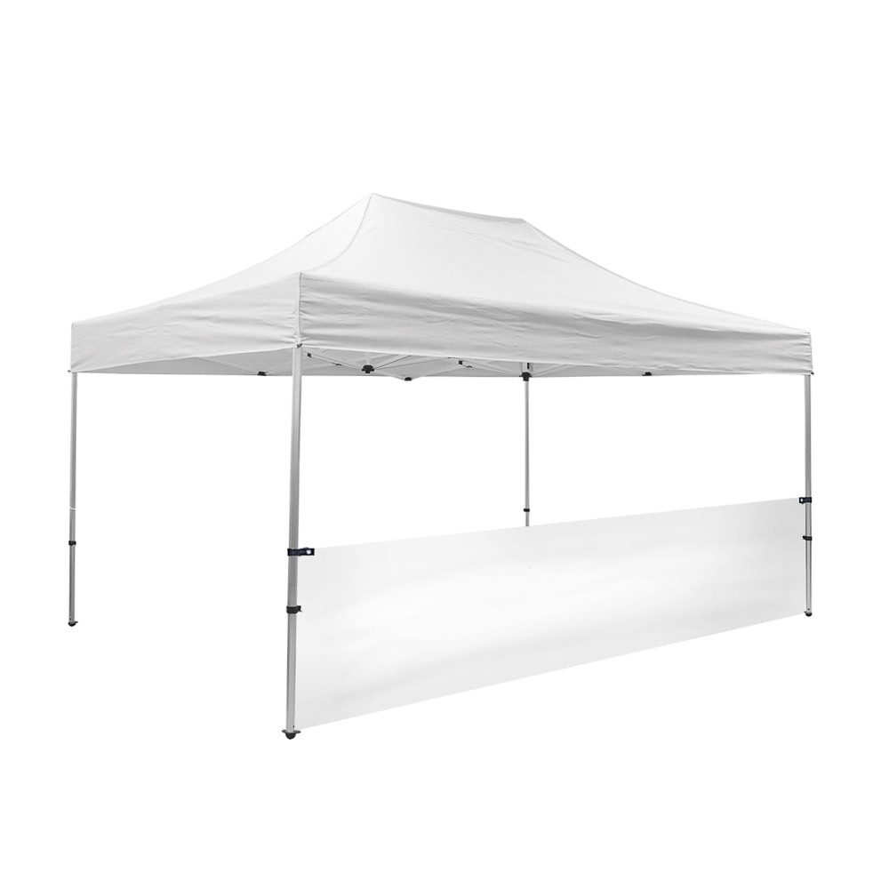 Zelt Alu Halbwand Doppelseitig Weiß 3 x 4,5 Meter, Showdown Displays
