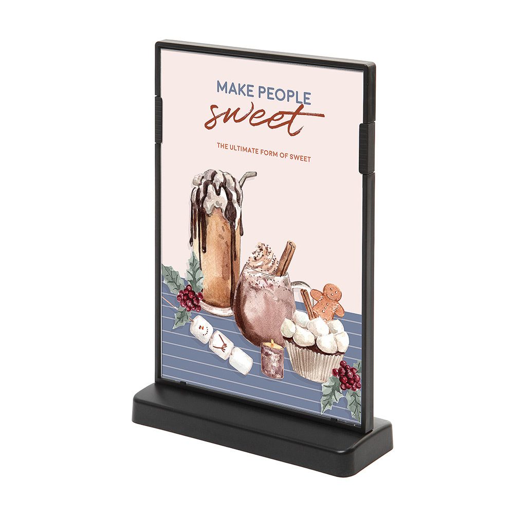 Scritto® Tischaufsteller T schwarz DIN A5, Scritto®