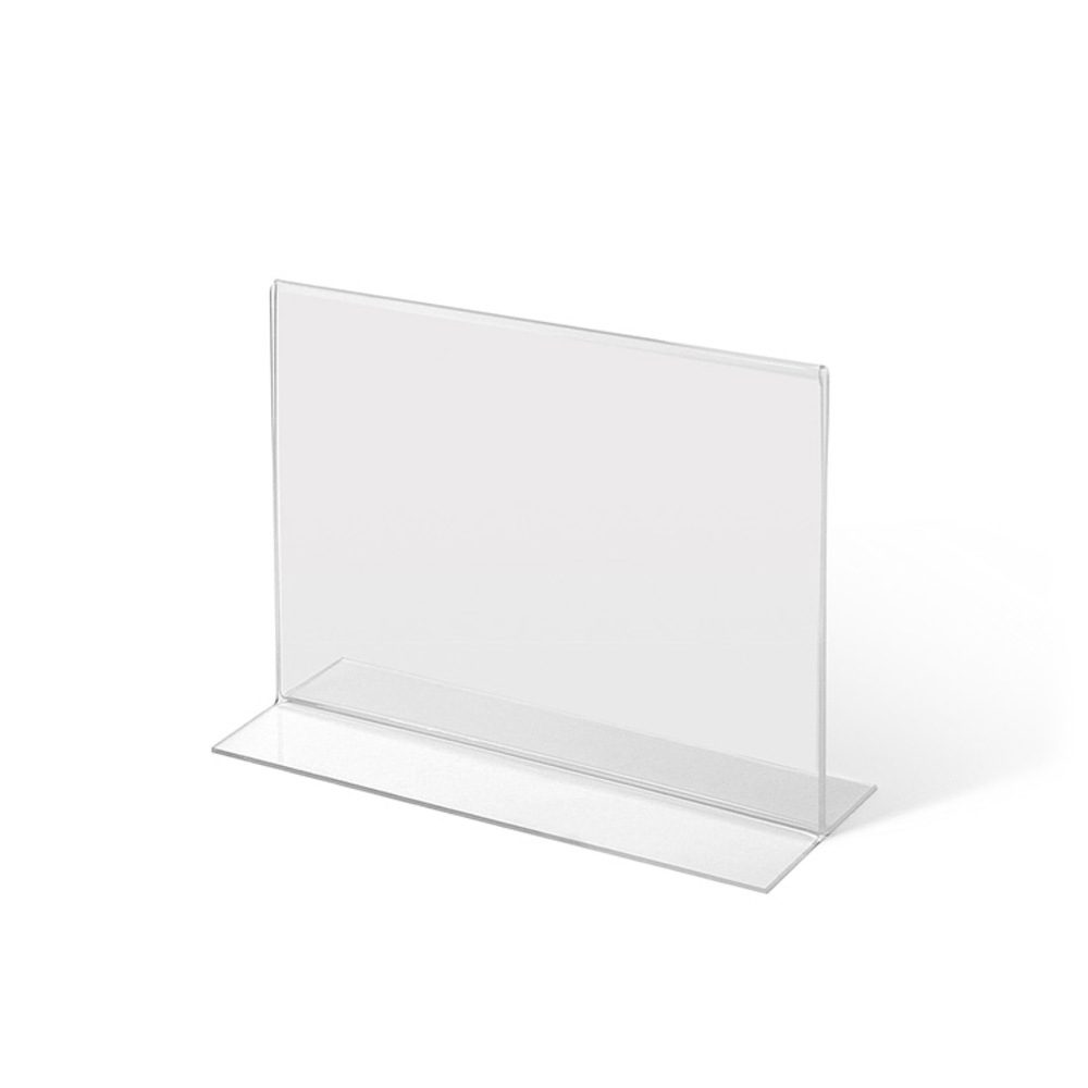 Acrylaufsteller in T-Form DIN A5 quer, Showdown Displays