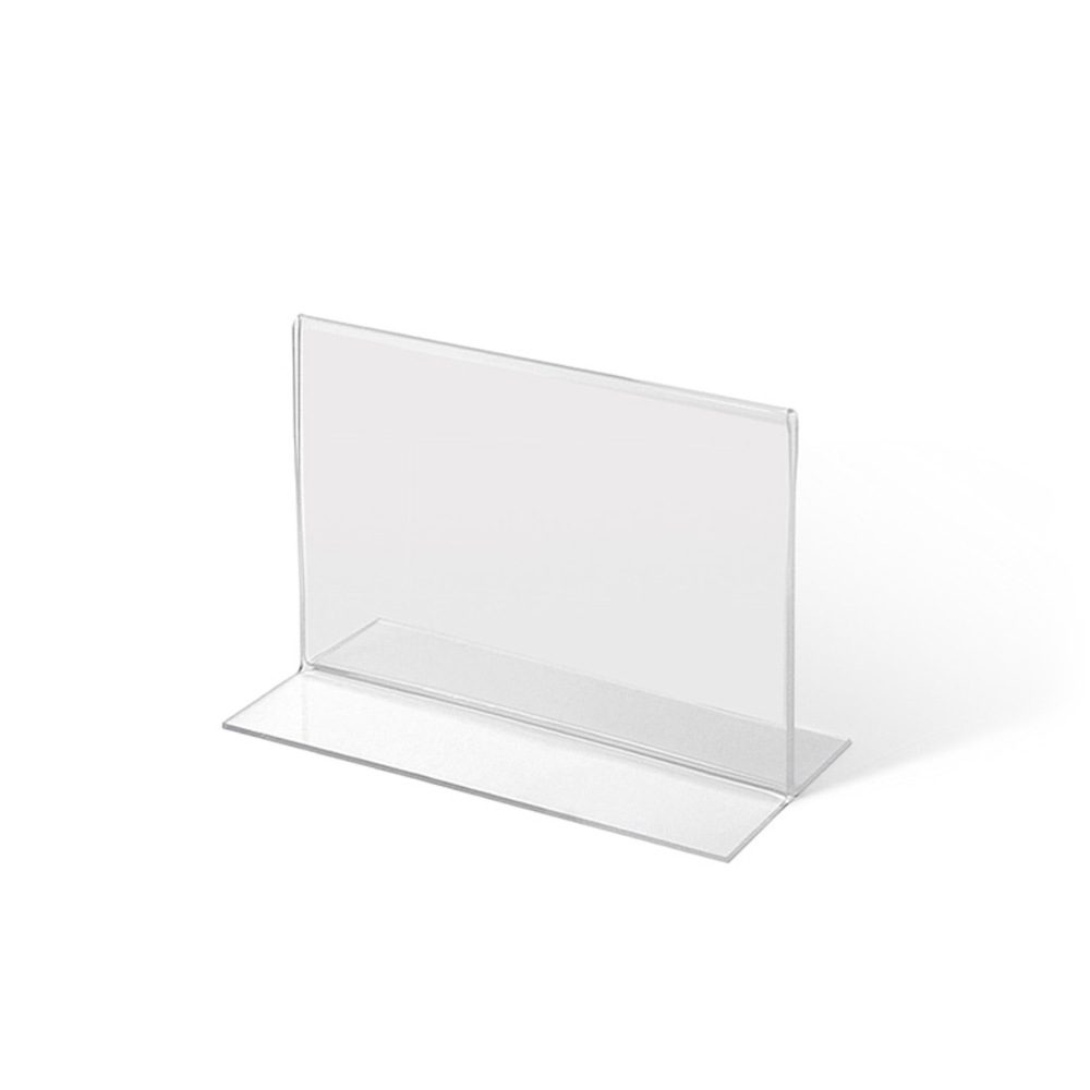 Acrylaufsteller in T-Form DIN A7 quer, Showdown Displays