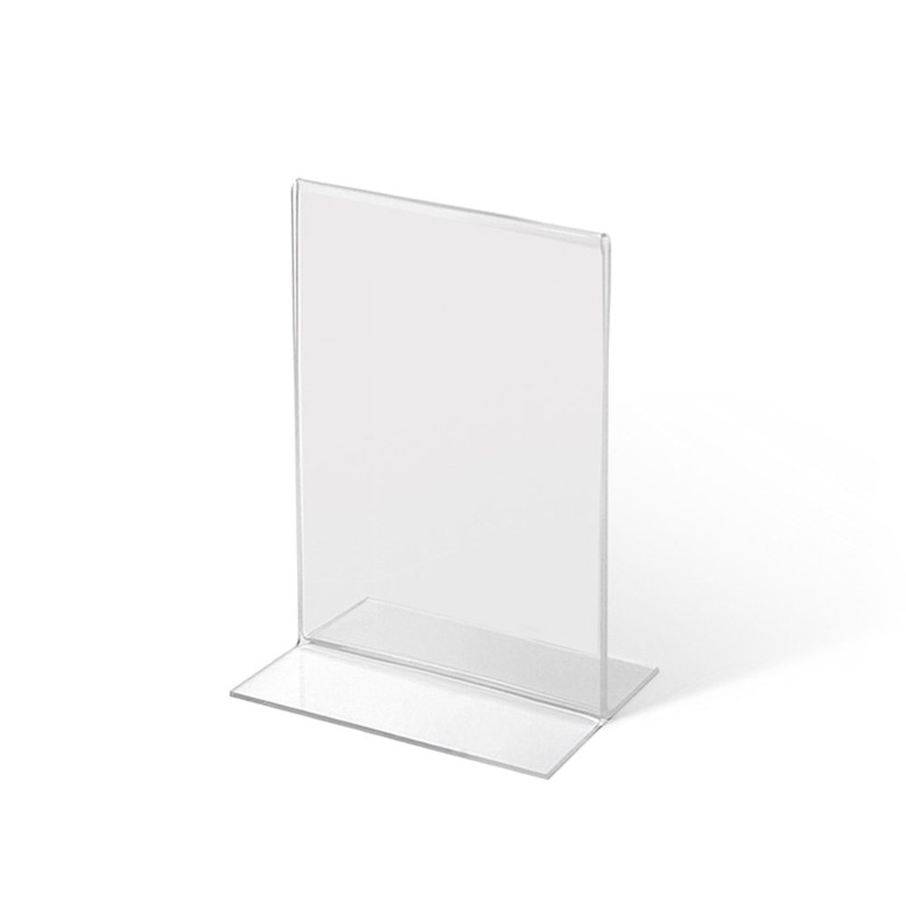 Acrylaufsteller in T-Form DIN A7 hoch, Showdown Displays