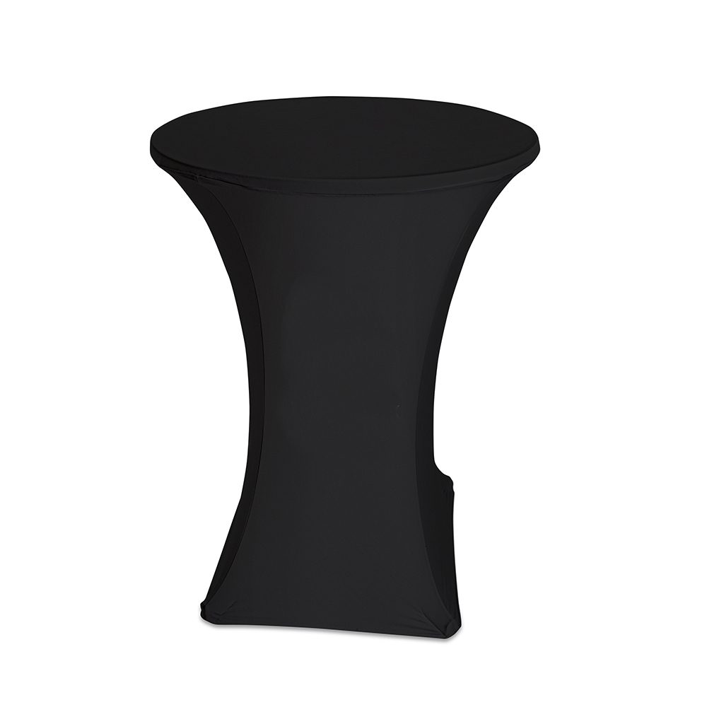 Tischhusse Stehtisch 80 cm Rund Schwarz, Showdown Displays