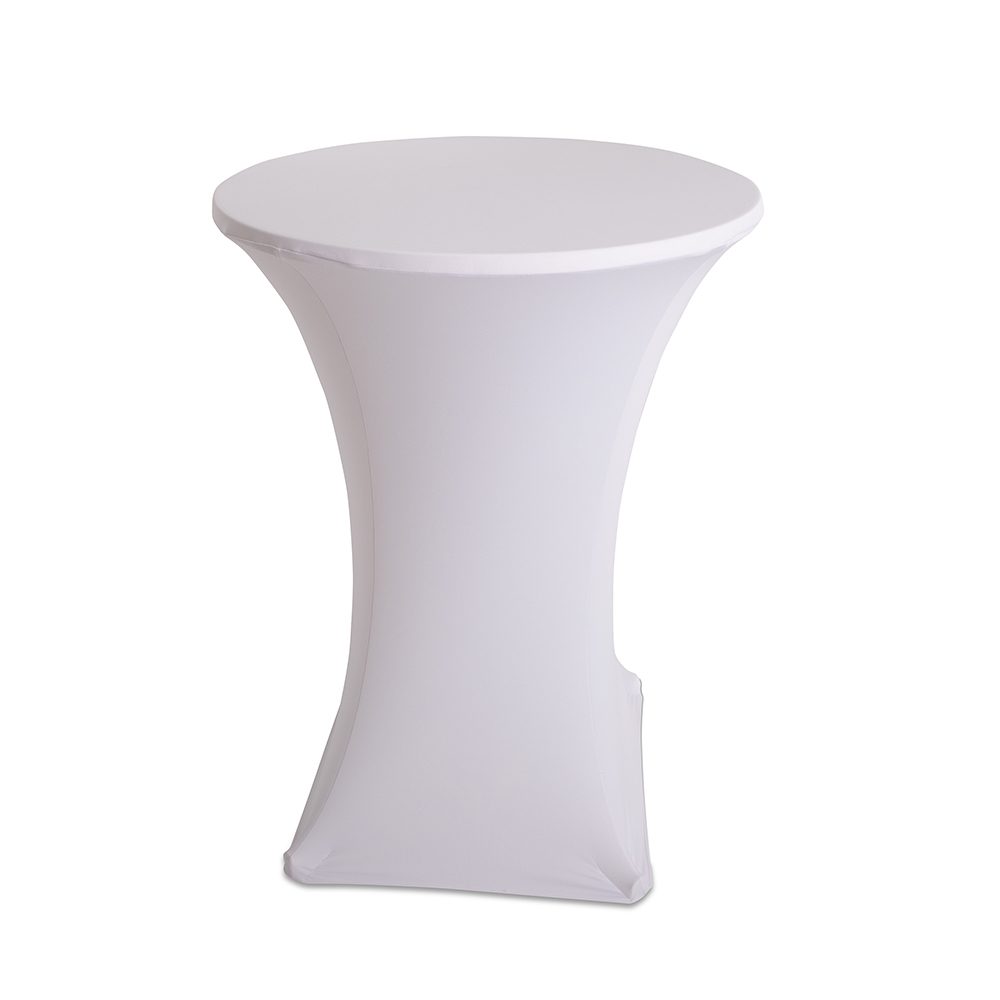 Tischhusse Stehtisch 90 cm Rund Weiß, Showdown Displays