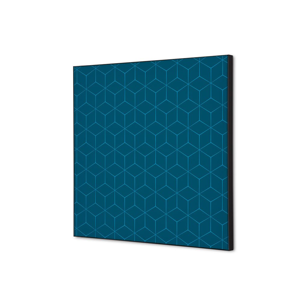 Spannstoff Wanddekoration SET 40 x 40 Motiv „Hexagon“ Blau, Showdown Displays