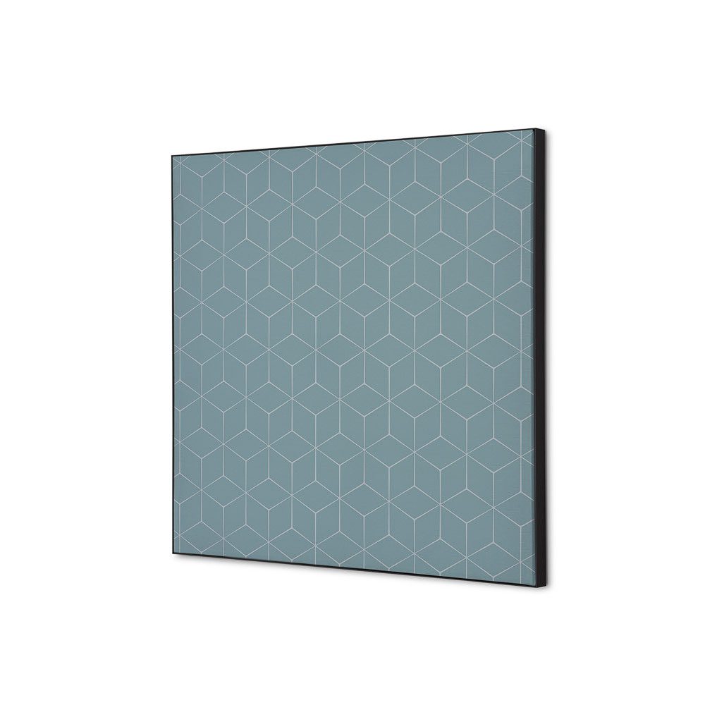 Spannstoff Wanddekoration SET 40 x 40 Motiv „Hexagon“ Grau, Showdown Displays