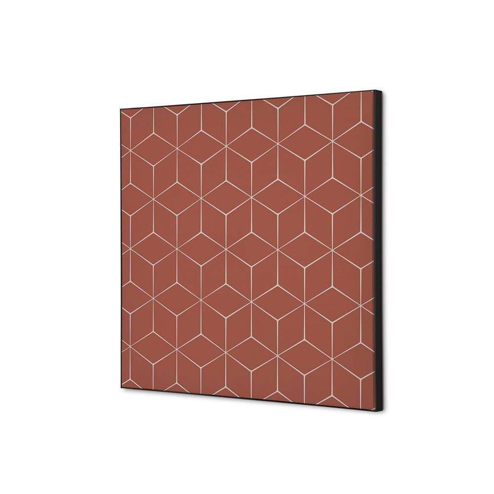 Spannstoff Wanddekoration SET 40 x 40 Motiv „Hexagon Rost“, Showdown Displays