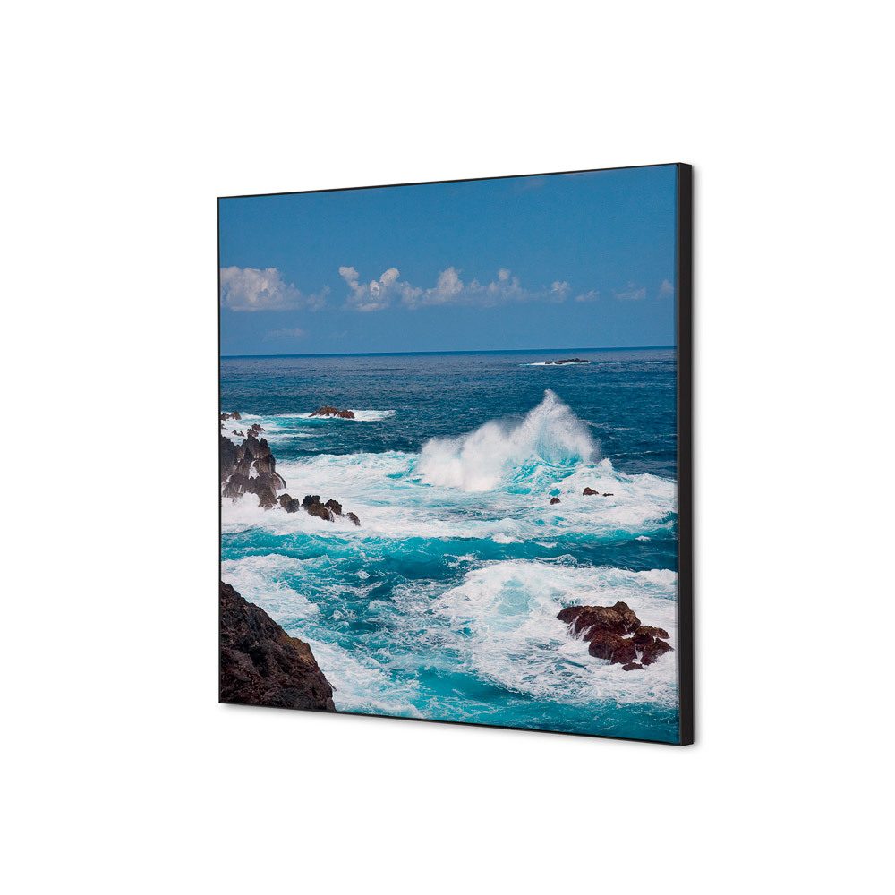 Spannstoff Wanddekoration SET 40 x 40 Motiv „Meereswellen“, Showdown Displays