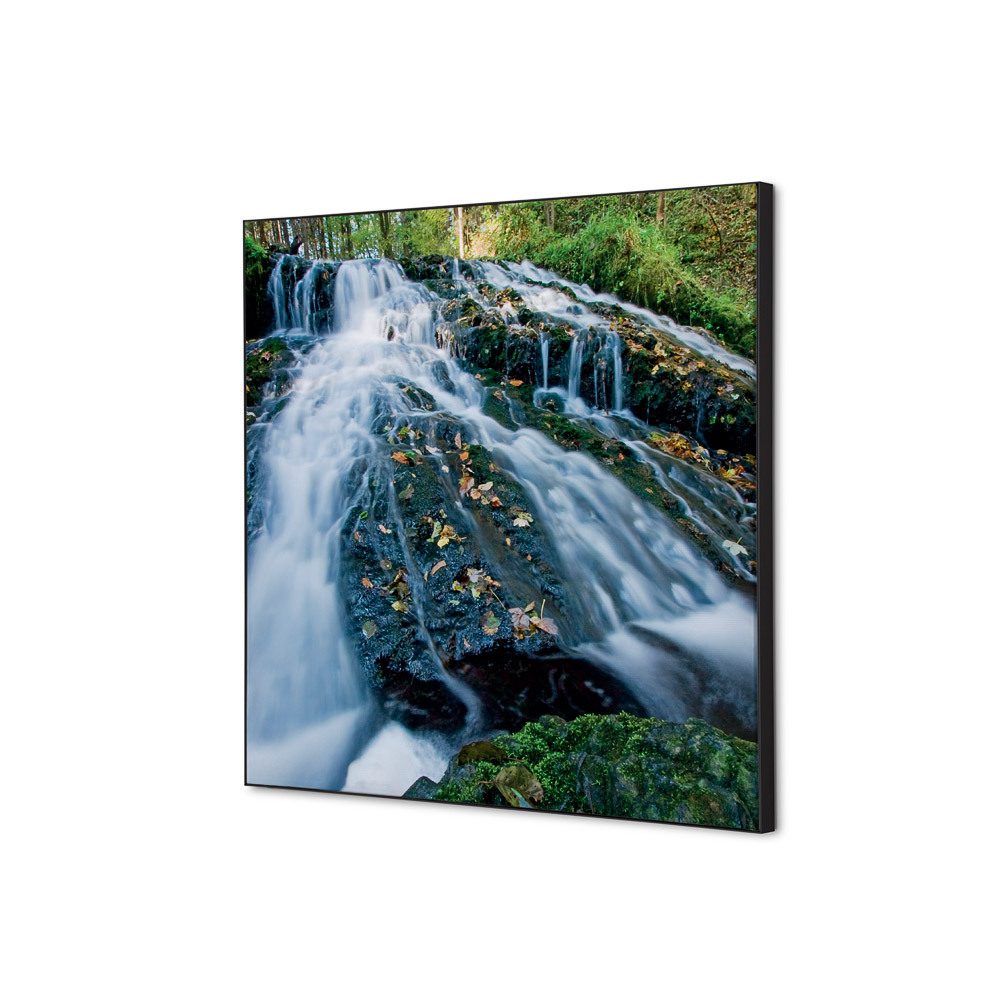 Spannstoff Wanddekoration SET 40 x 40 Motiv „Wasserfallwald“, Showdown Displays