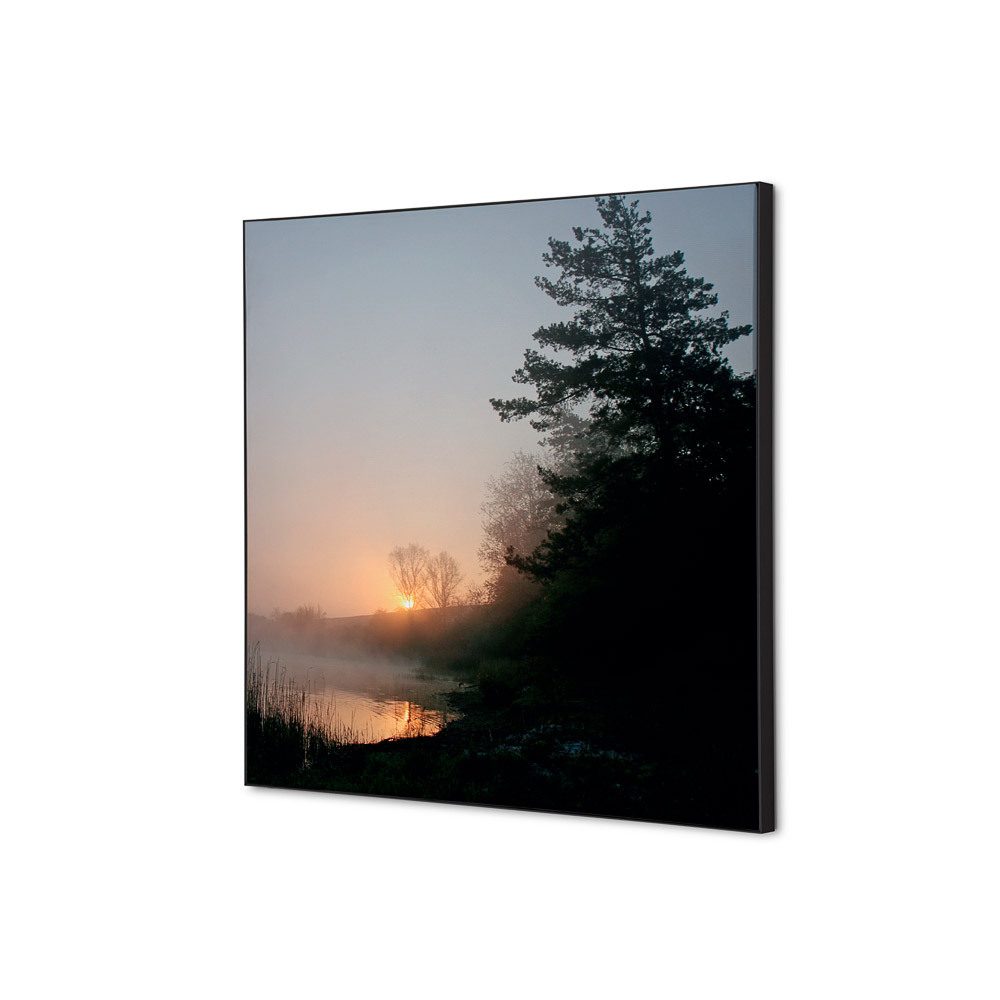 Spannstoff Wanddekoration SET 40 x 40 Motiv „Wald Sonnenaufgang“, Showdown Displays