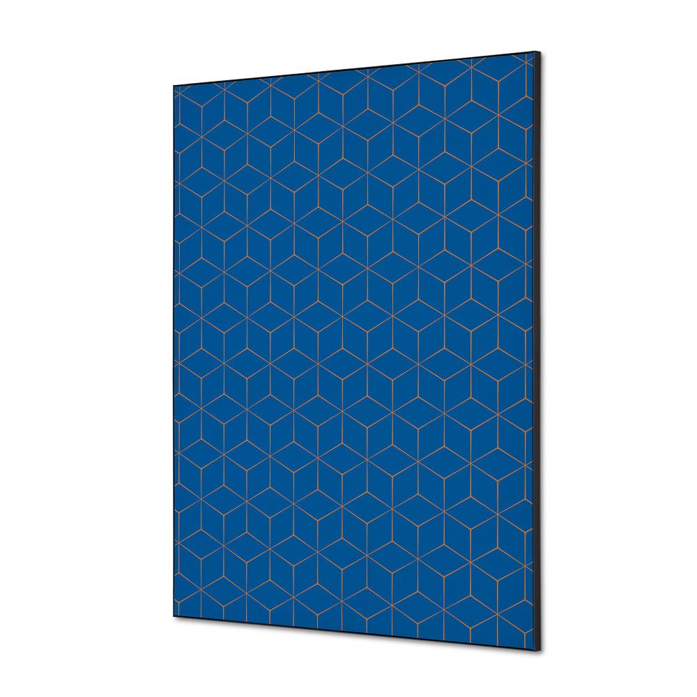Spannstoff Wanddekoration SET A1 Motiv „Hexagon Blau-Braun“, Showdown Displays