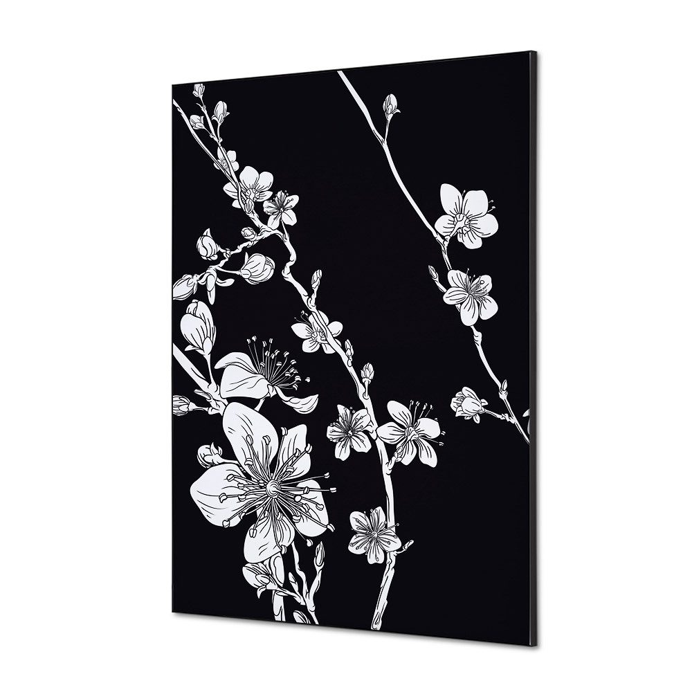 Spannstoff Wanddekoration SET A1 Motiv „Japanische Kirschblüte“ Schwarz, Showdown Displays