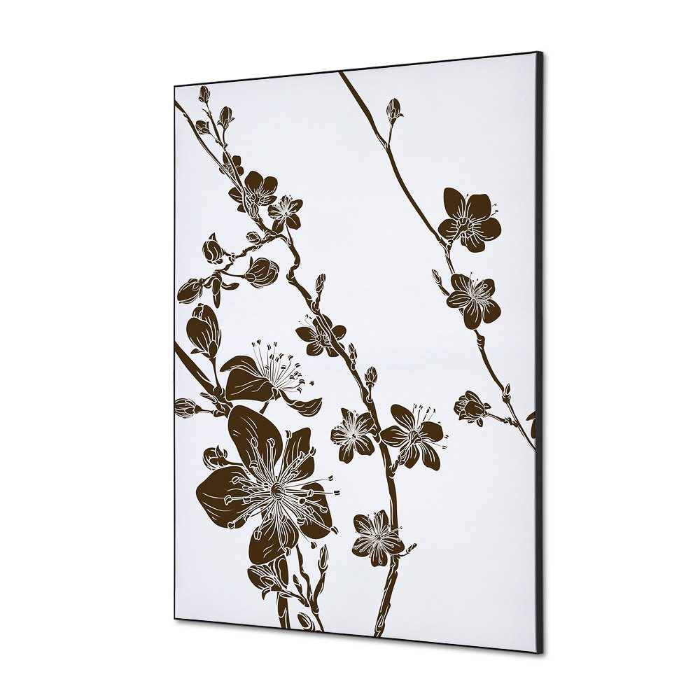 Spannstoff Wanddekoration SET A1 Motiv „Japanische Kirschblüte Dunkelbraun“, Showdown Displays