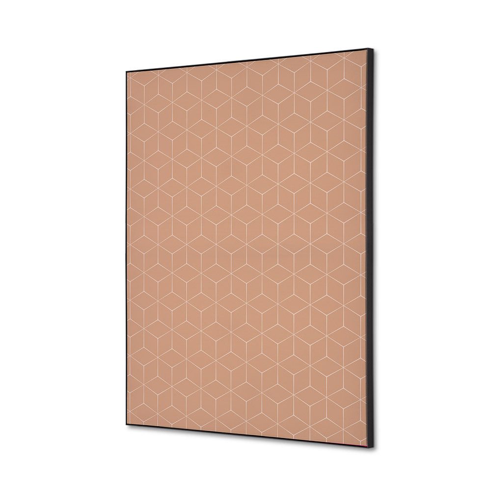 Spannstoff Wanddekoration SET A2 Motiv „Hexagon Beige“, Showdown Displays