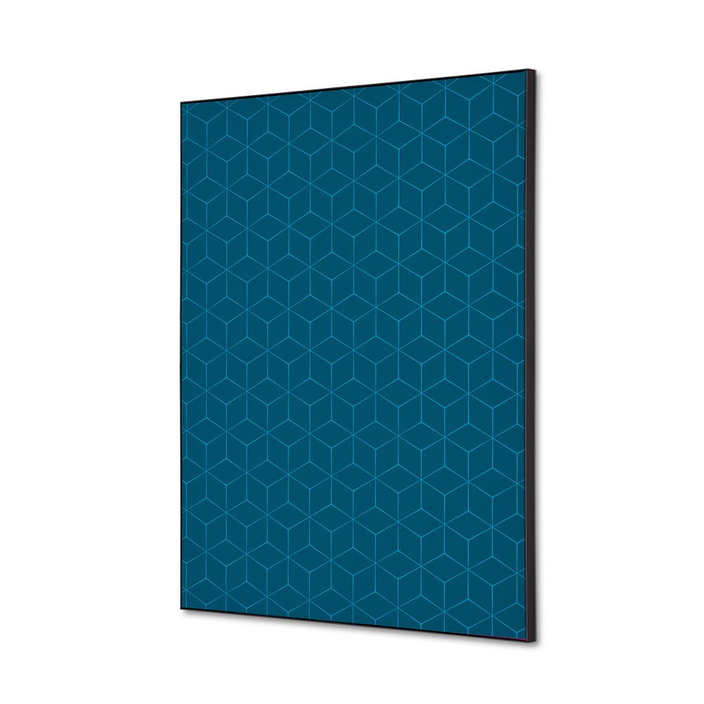 Spannstoff Wanddekoration SET A2 Motiv „Hexagon“ Blau, Showdown Displays
